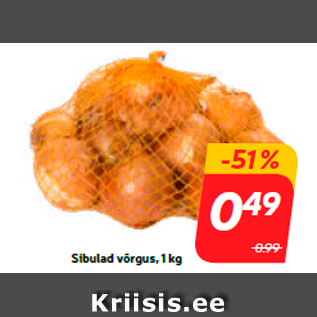 Allahindlus - Sibulad võrgus, 1 kg