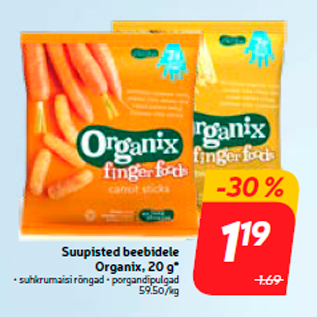 Allahindlus - Suupisted beebidele Organix, 20 g*