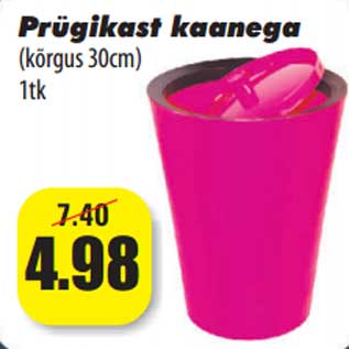 Allahindlus - Prügikast kaanega (kõrgus 30cm) 1tk