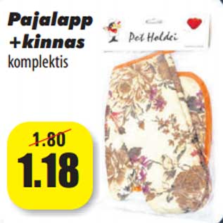 Allahindlus - Pajalapp +kinnas komplektis