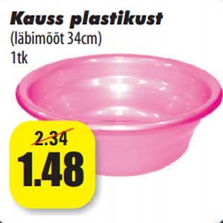 Allahindlus - Kauss plastikust (läbimõõt 34cm) 1tk