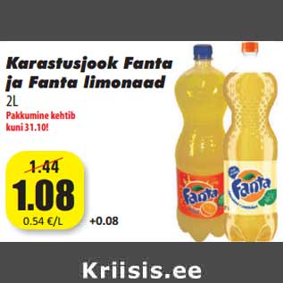 Allahindlus - Karastusjook Fanta ja Fanta limonaad 2L