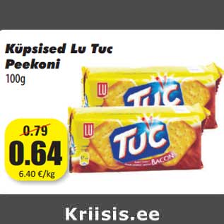 Allahindlus - Küpsised Lu Tuc Peekoni 100g