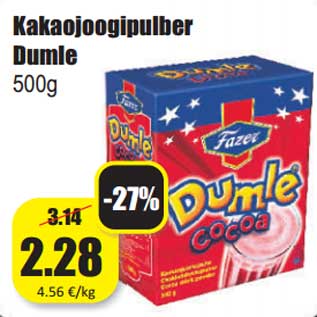 Allahindlus - Kakaojoogipulber Dumle 500g