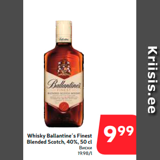 Allahindlus - Whisky Ballantine´s Finest Blended Scotch, 40%, 50 cl