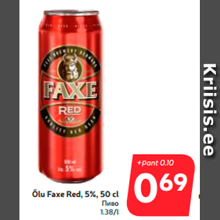 Allahindlus - Õlu Faxe Red, 5%, 50 cl