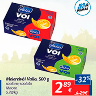 Allahindlus - Meiereivõi Valio, 500 g