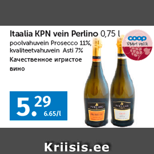 Allahindlus - Itaalia KPN vein Perlino 0,75 l