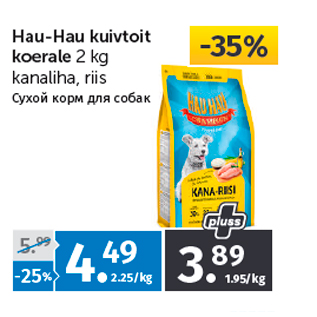 Allahindlus - Hau-Hau kuivtoit koerale 2 kg