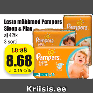 Allahindlus - Laste mähkmed Pampers Sleep & Play