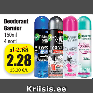 Allahindlus - Deodorant Garnier