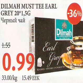 Allahindlus - Dilmah must tee Earl Grey