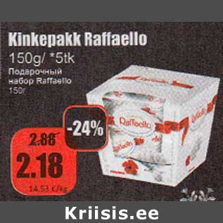 Allahindlus - Kinkepakk Raffaello 150 g