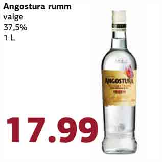 Allahindlus - Angostura rumm valge 37,5% 1 L