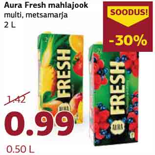 Allahindlus - Aura Fresh mahlajook multi, metsamarja 2 L