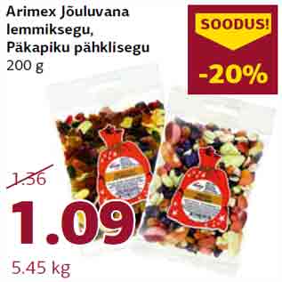 Allahindlus - Arimex Jõuluvana lemmiksegu, Päkapiku pähklisegu 200 g