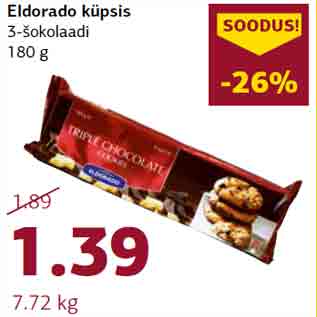 Allahindlus - Eldorado küpsis 3-šokolaadi 180 g