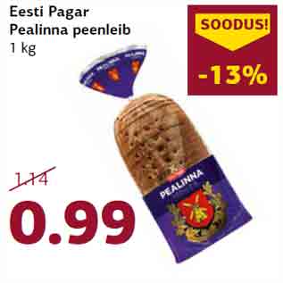 Allahindlus - Eesti Pagar Pealinna peenleib 1 kg