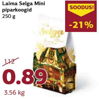 Allahindlus - Laima Selga Mini piparkoogid 250 g