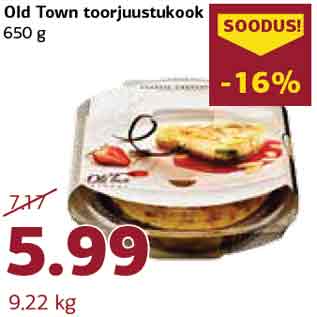 Allahindlus - Old Town toorjuustukook 650 g