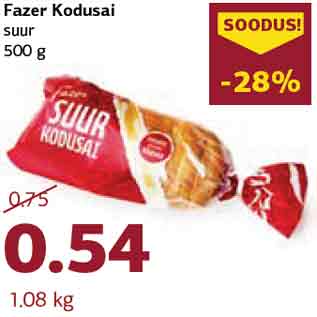 Allahindlus - Fazer Kodusai suur 500 g