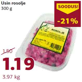 Allahindlus - Usin rosolje 300 g