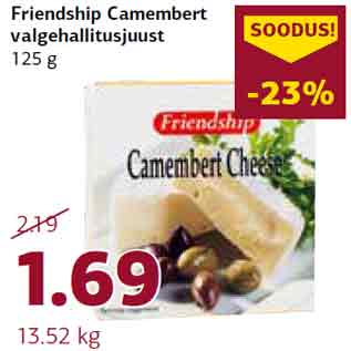 Allahindlus - Friendship Camembert valgehallitusjuust 125 g