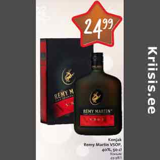 Allahindlus - Konjak Remy Martin VSOP, 40%,50 cl