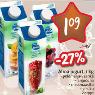 Allahindlus - Alma jogurt, 1 kg