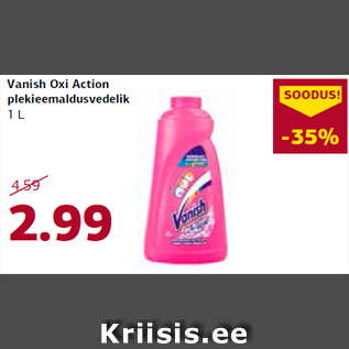 Allahindlus - Vanish Oxi Action plekieemaldusvedelik 1 L