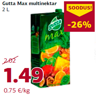 Allahindlus - Gutta Max multinektar 2 L