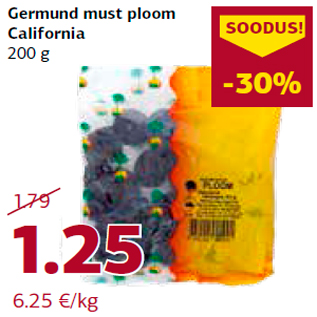 Allahindlus - Germund must ploom California 200 g