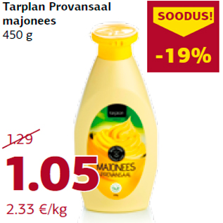 Allahindlus - Tarplan Provansaal majonees 450 g