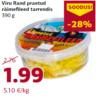 Allahindlus - Viru Rand praetud räimefileed tarrendis 390 g