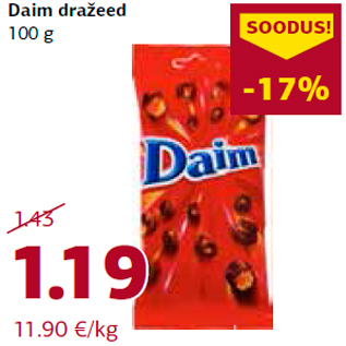 Allahindlus - Daim dražeed 100 g