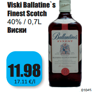 Allahindlus - Viski Ballatine`s Finest Scotch