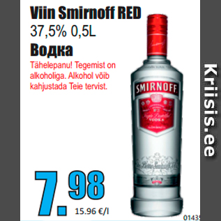 Allahindlus - Viin Smirnoff RED