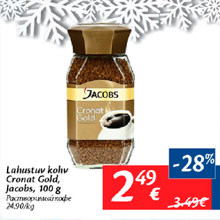 Allahindlus - Lahustuv kohv Cronat Gold, Jacobs, 100 g