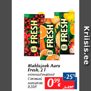 Allahindlus - Mahlajook Aura Fresh, 2 l