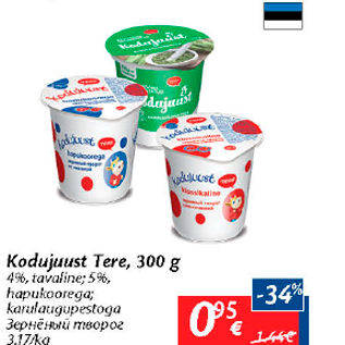 Allahindlus - Kodujuust Tere, 300 g