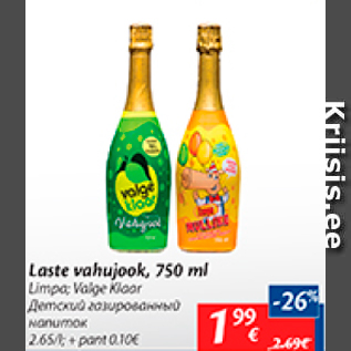 Allahindlus - Laste vahujook, 750 ml