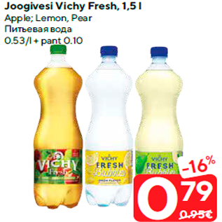 Allahindlus - Joogivesi Vichy Fresh, 1,5 l