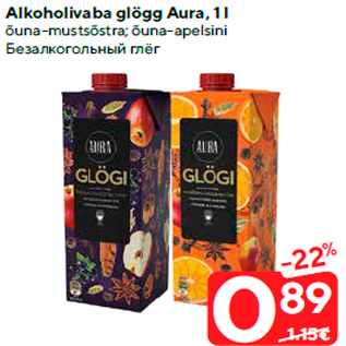 Allahindlus - Alkoholivaba glögg Aura, 1 l