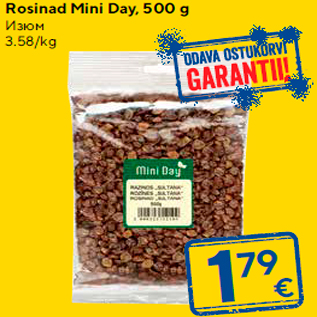 Allahindlus - Rosinad Mini Day, 500 g