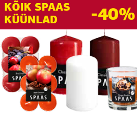 Kõik Spaas küünlad  -40%