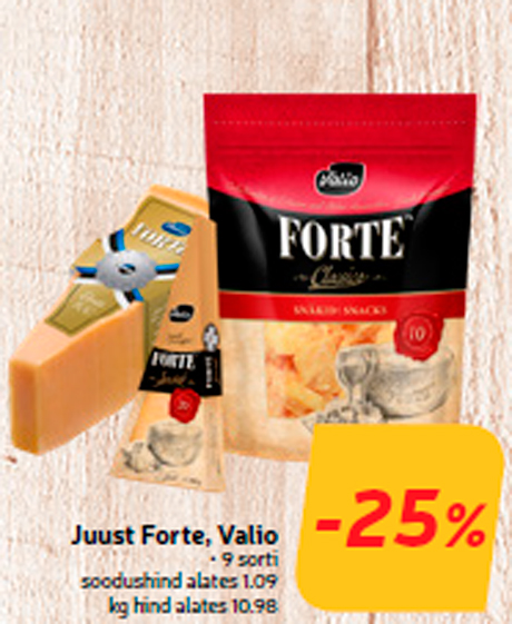 Juust Forte, Valio  -25%