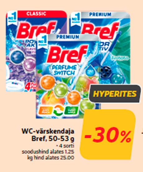 WC-värskendaja
Bref, 50-53 g  -30%
