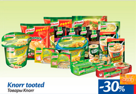 Knorr tooted  -30%