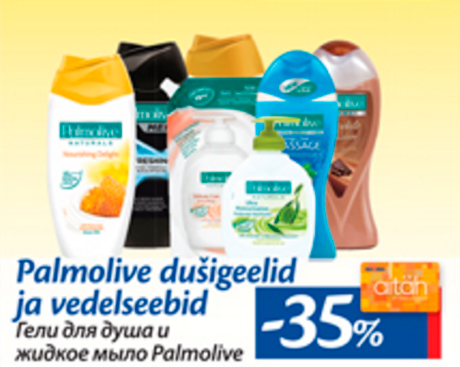 Palmolive dušigeelid ja vedelseebid  -35%