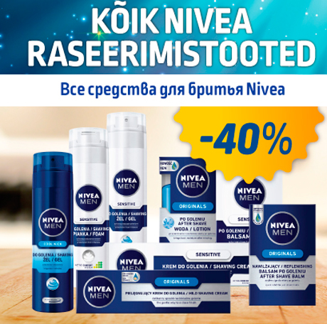 KÕIK NIVEA RASEERIMISTOOTED  -40%